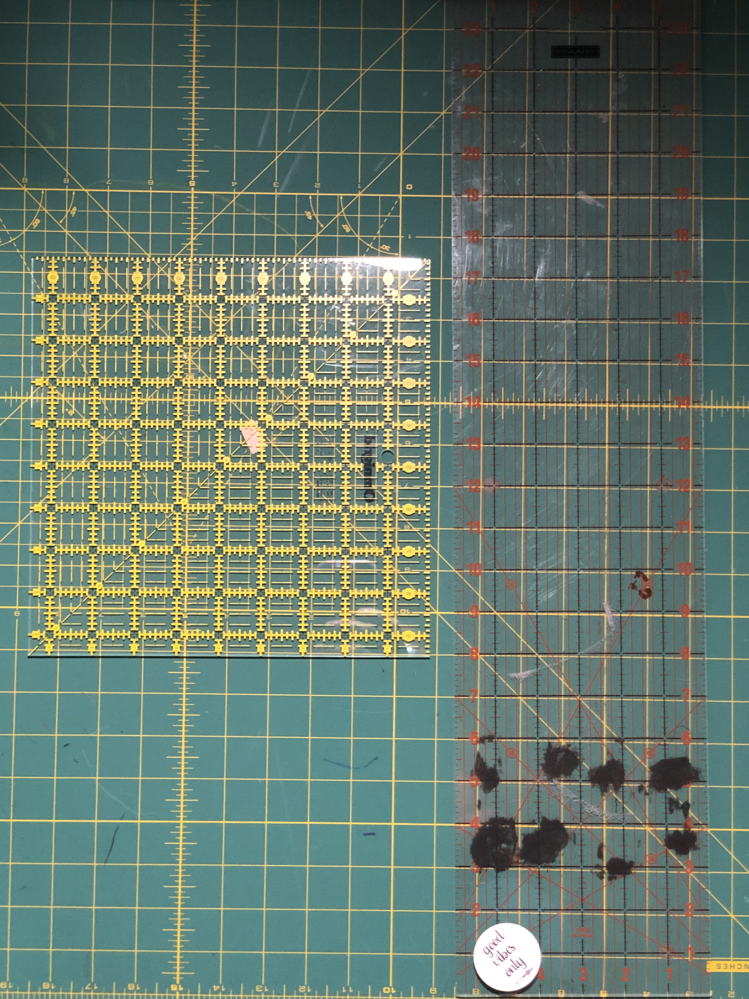 Don't mind the paint...I've used this ruler for everything haha
